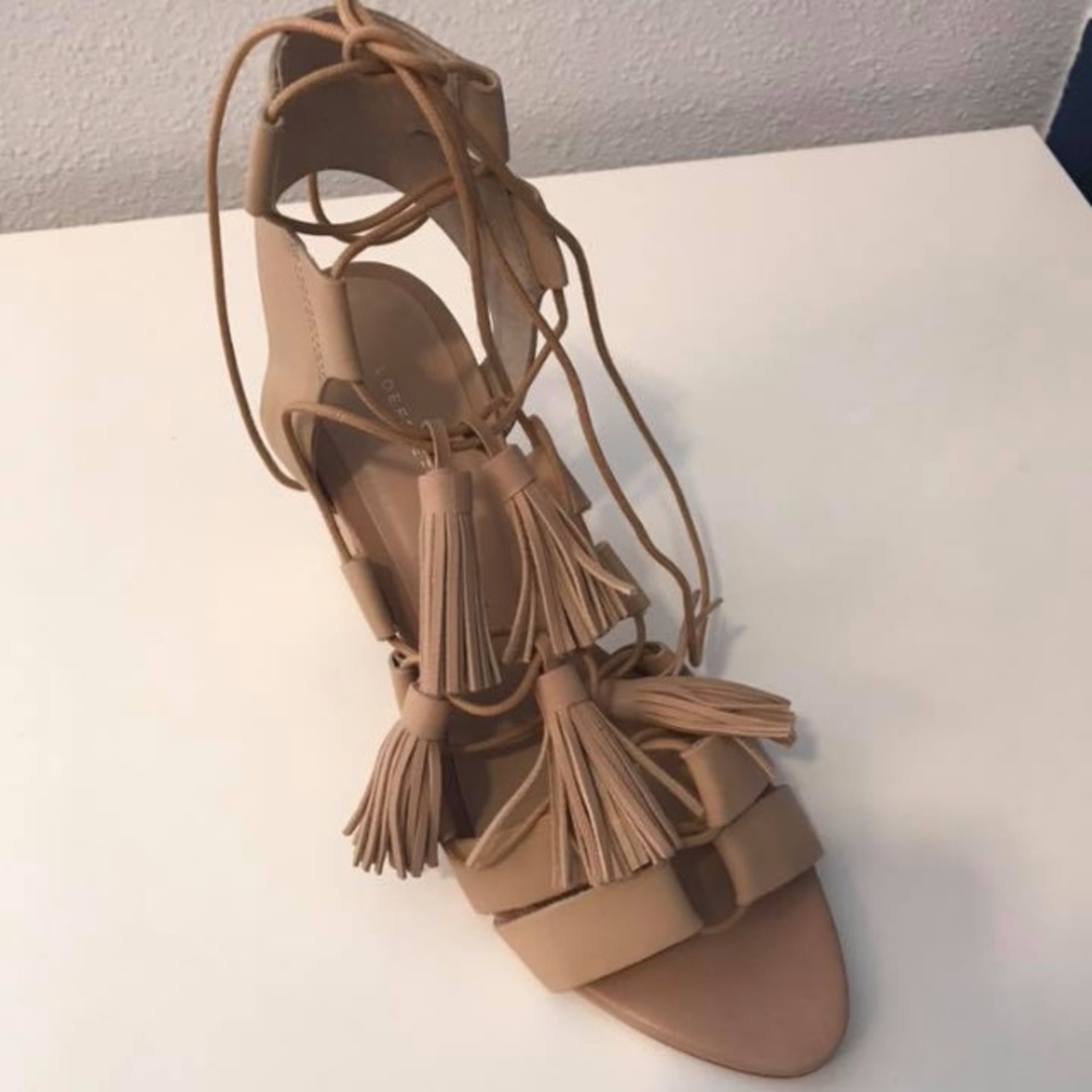 Loeffler Randall Nude Lace Up Luz Sandals Size 7 - Picture 8 of 9